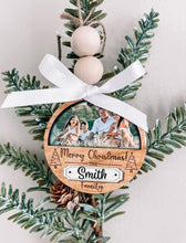 Load image into Gallery viewer, Faux Wood Photo Ornament
