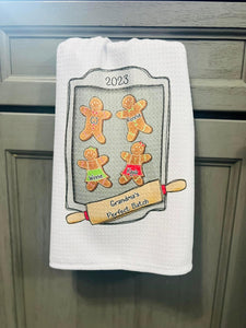 Gingerbread Family Kitchen Towel