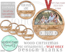 Load image into Gallery viewer, Faux Wood Photo Ornament
