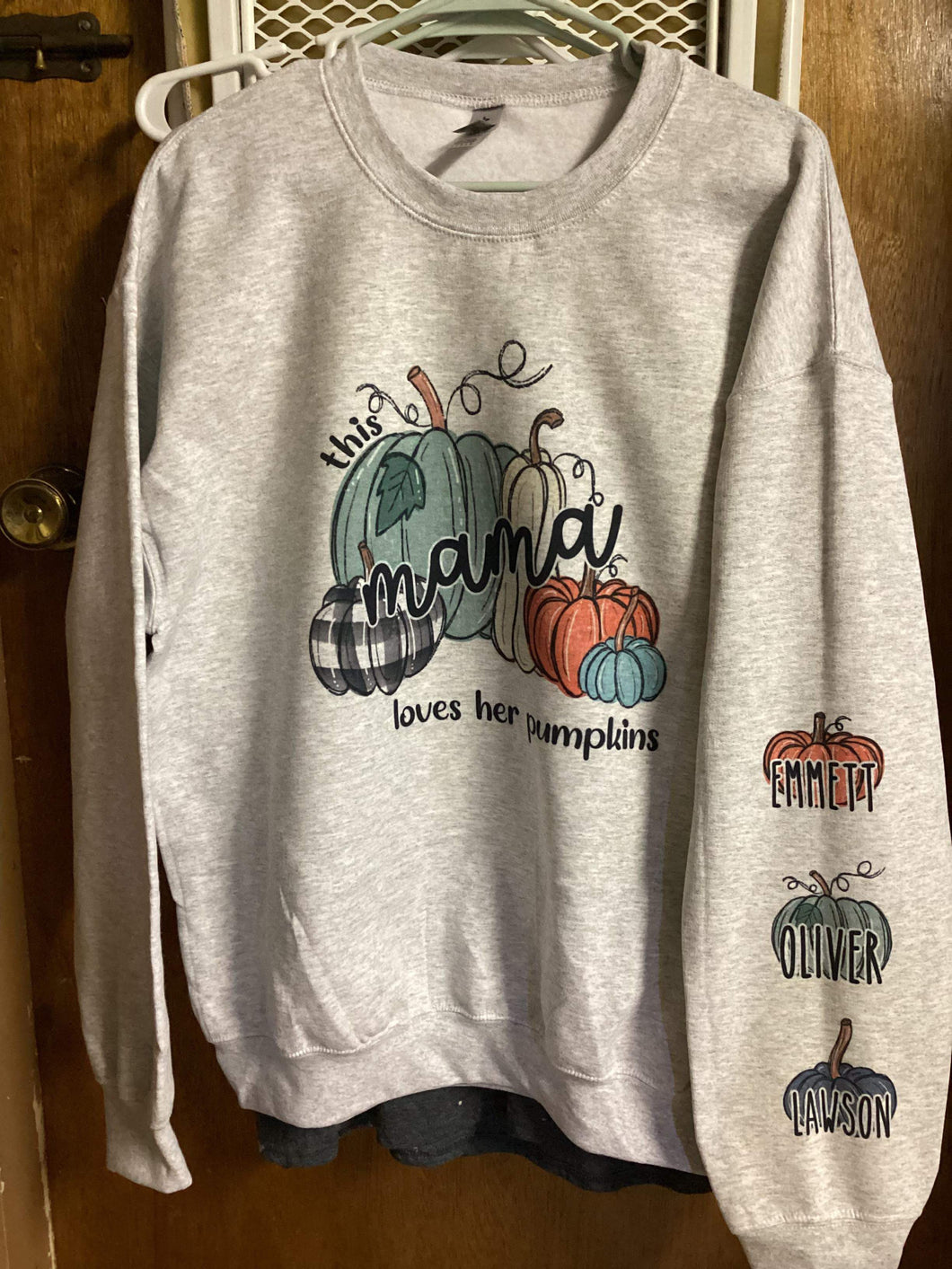 This Mama Loves Her Pumpkins - Personalized Sweatshirt