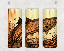Load image into Gallery viewer, Wood Burn Fish Tumbler
