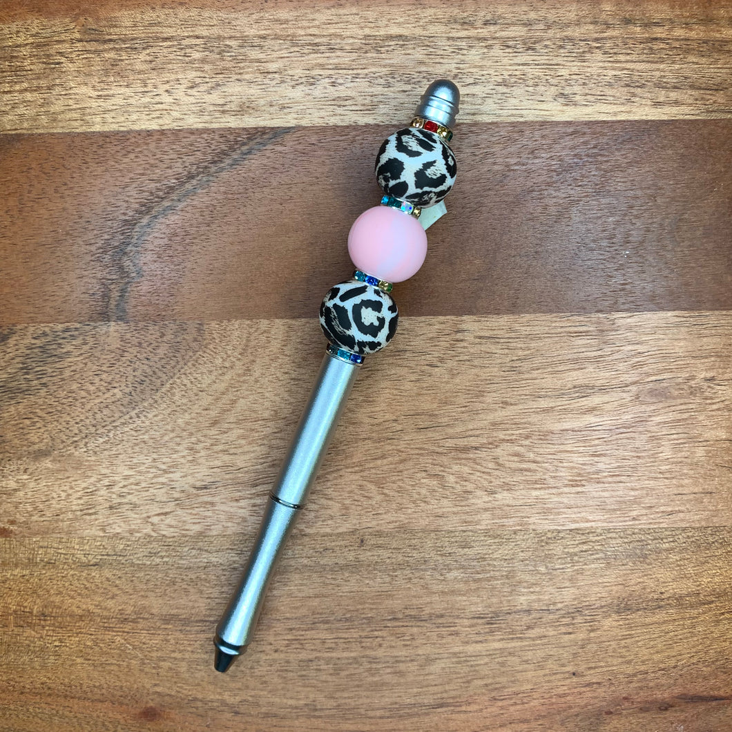 Cheetah and Marble Pink Pen